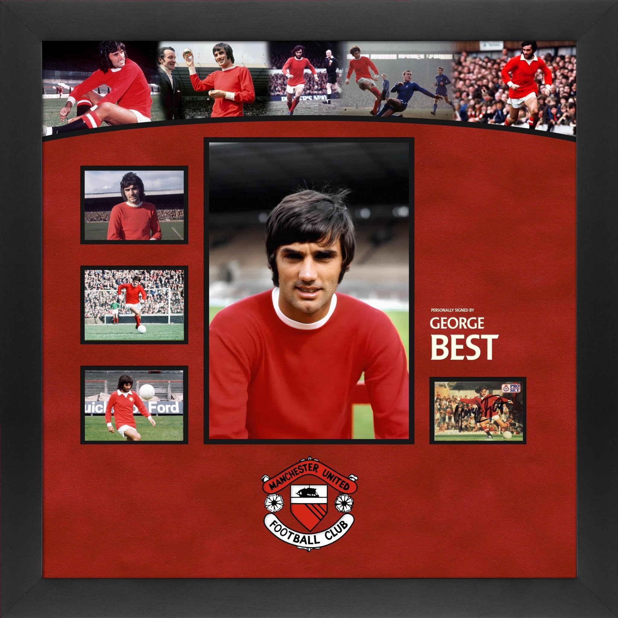 George Best Manchester United Signed Photo Framed Display - Memorabilia Framers Shop